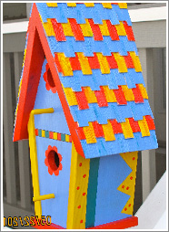 Customer Painted Two Story Birdhouse