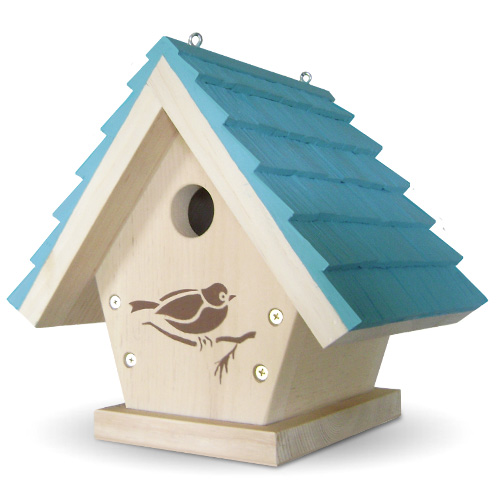 Cottage Bird House With Graphic