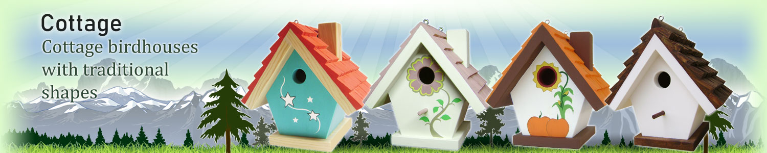 Shop for cottage birdhouses now!